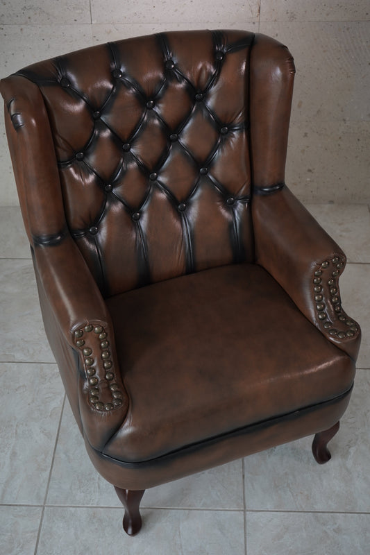 SILLÓN DE PIEL CHESTERFIELD