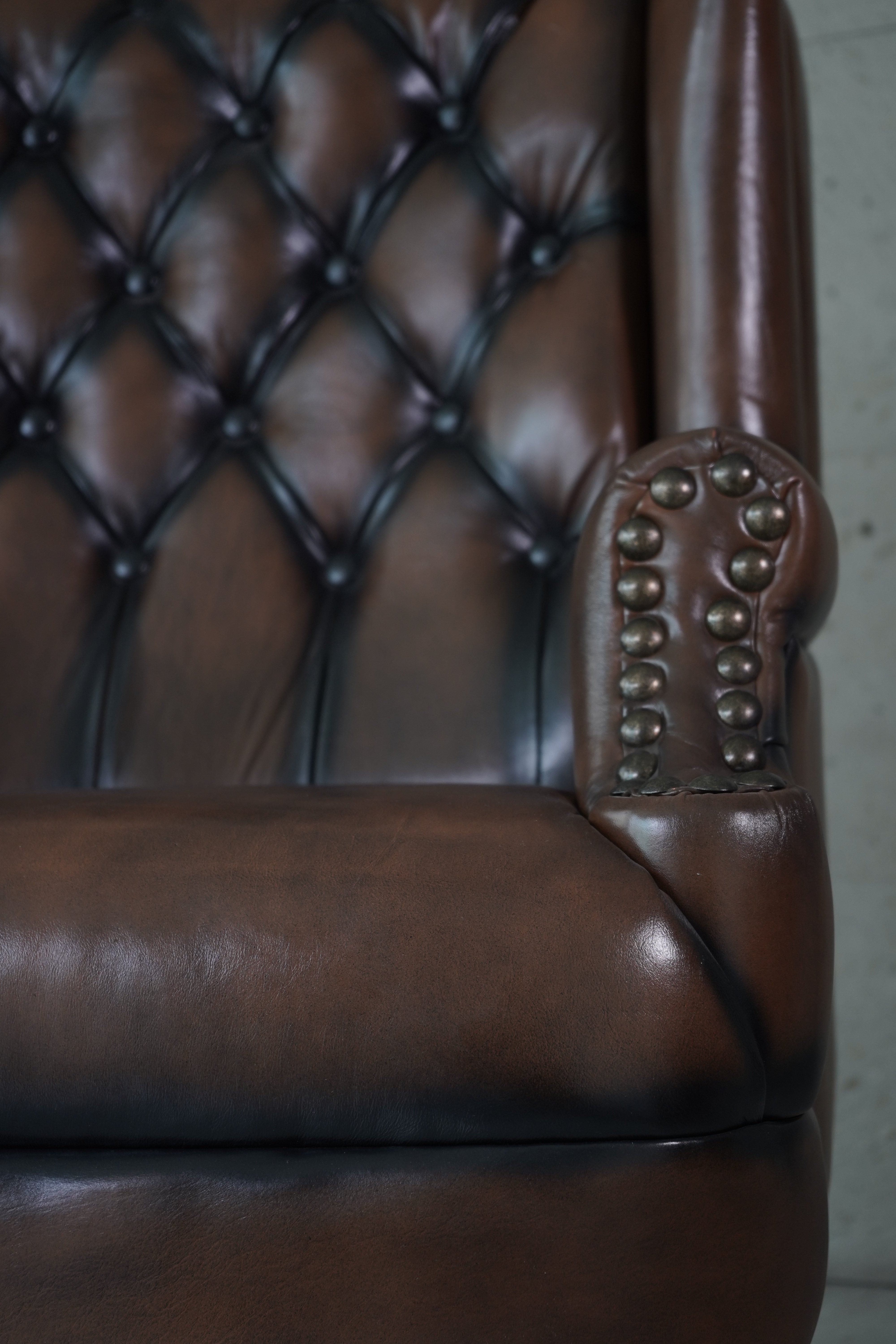 SILLÓN DE PIEL CHESTERFIELD